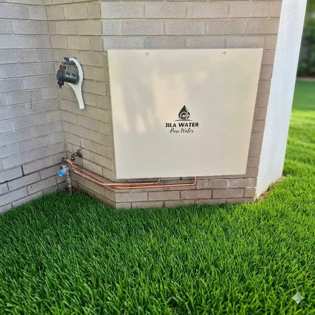 Jila Water whole home filtration system in classic cream for Brisbane home