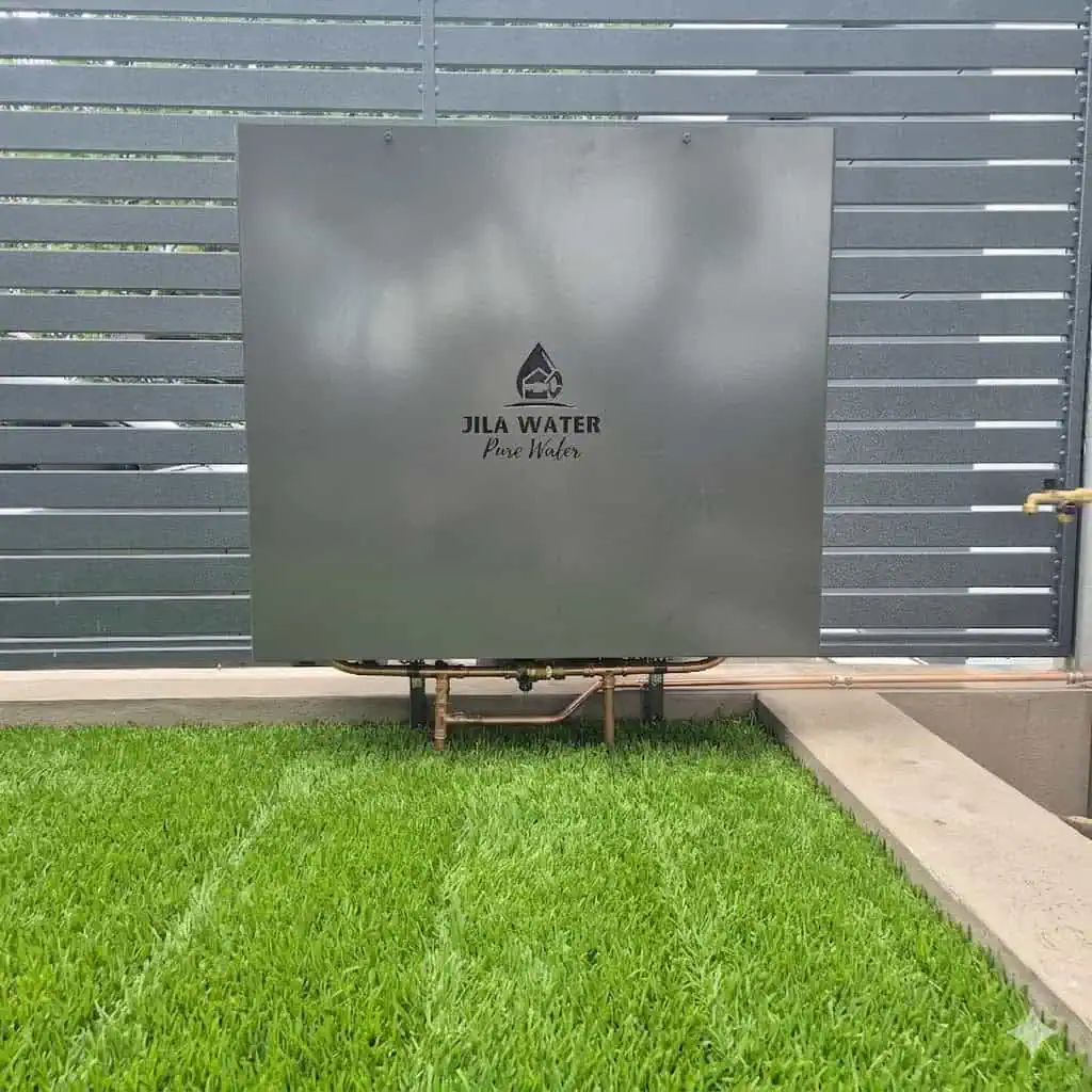 Premium Jila Water whole home filtration system installed outdoors