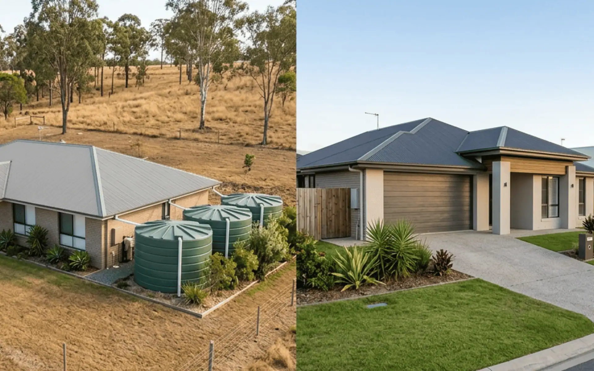 Tank water property filtration setup for a Queensland home