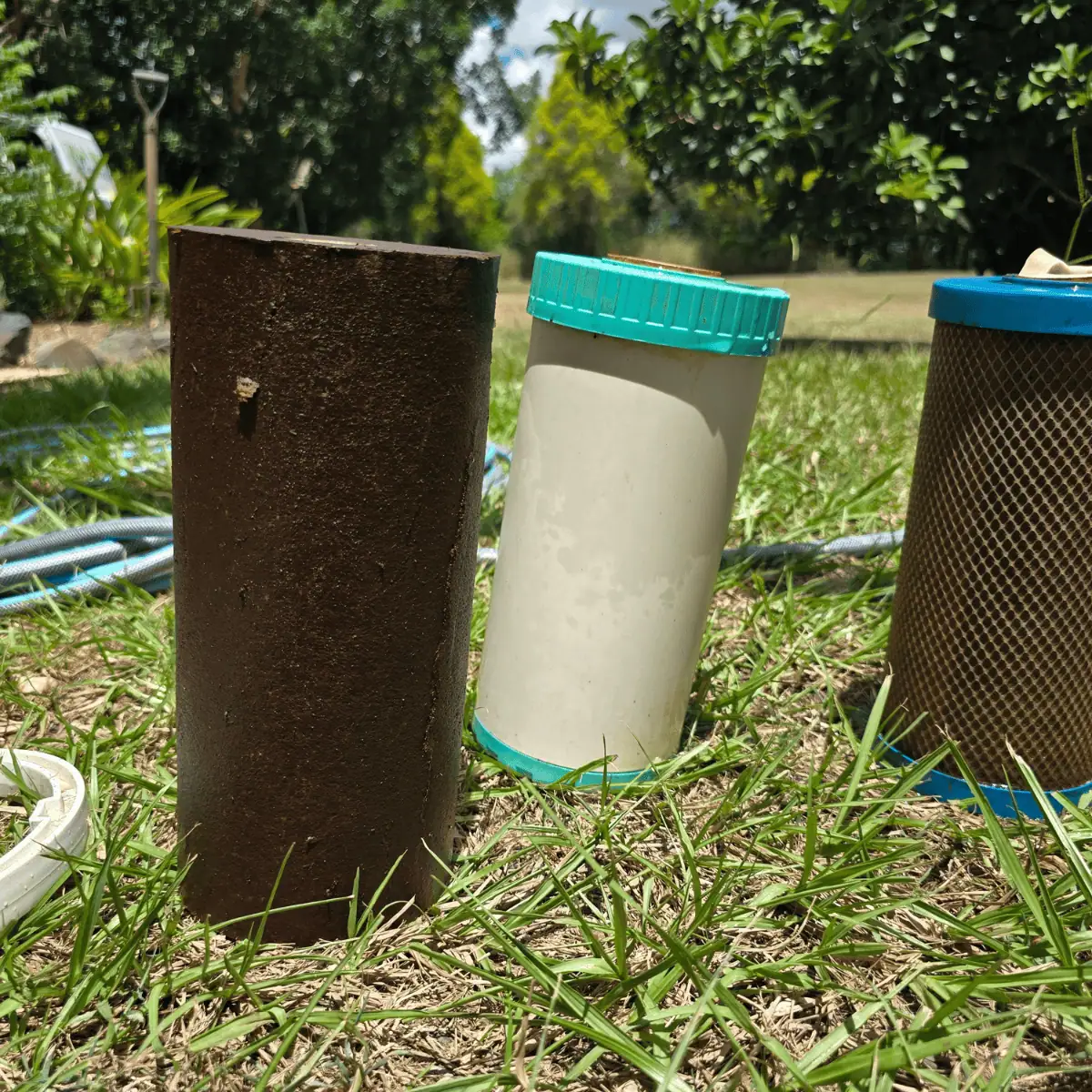 Dirty water filter proof from a South Brisbane whole-home water filtration install