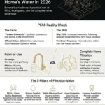 Home water quality guide for Brisbane 2026 explaining PFAS, complete home filtration, and water solutions for town, tank, and bore water