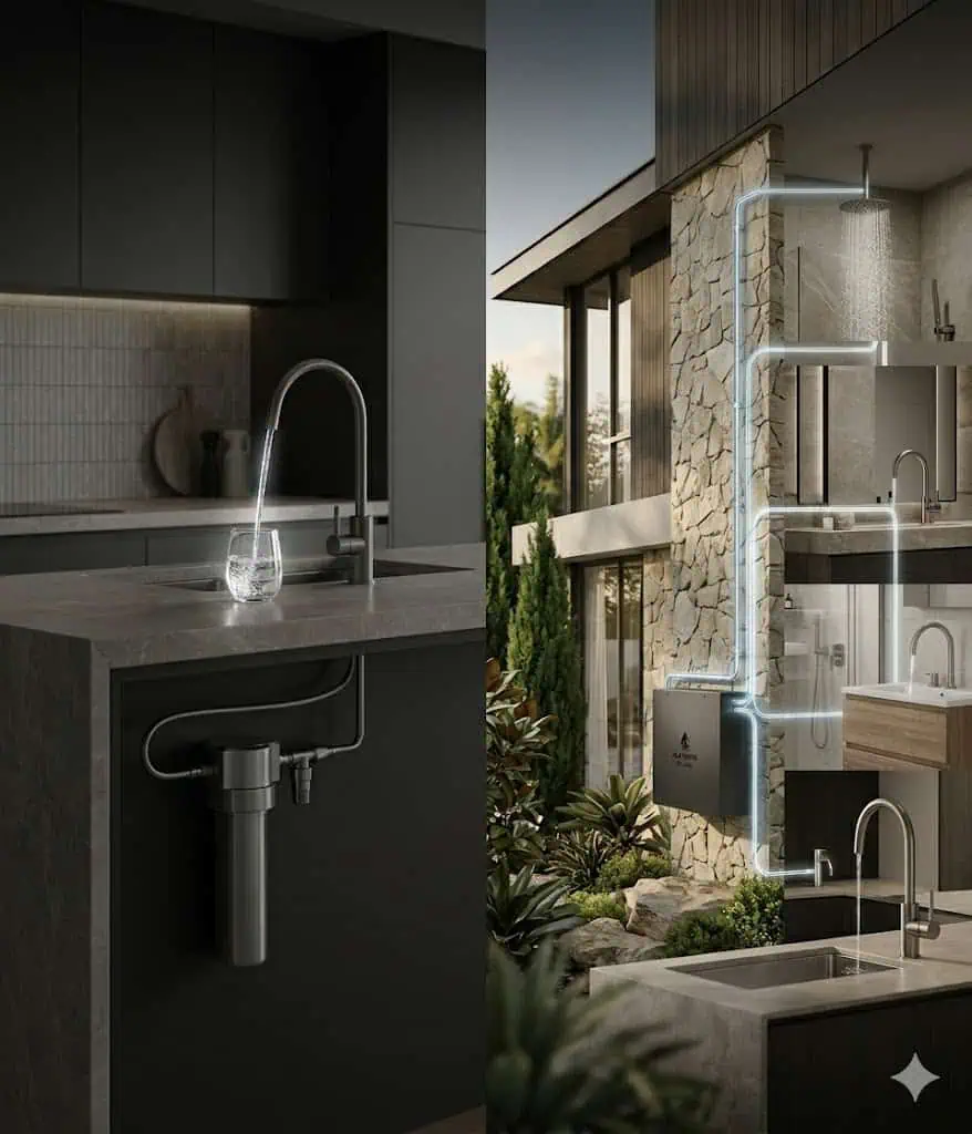 Small water filter for home compared with Jila whole house water filtration system