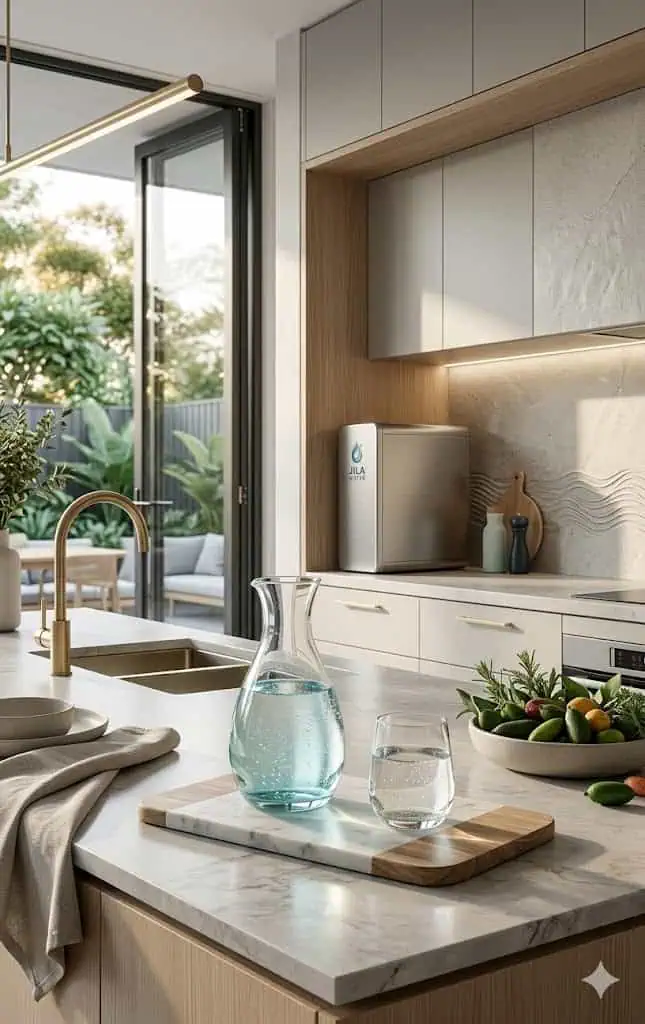 Premium whole home water filtration lifestyle image for a Brisbane home by Jila Water