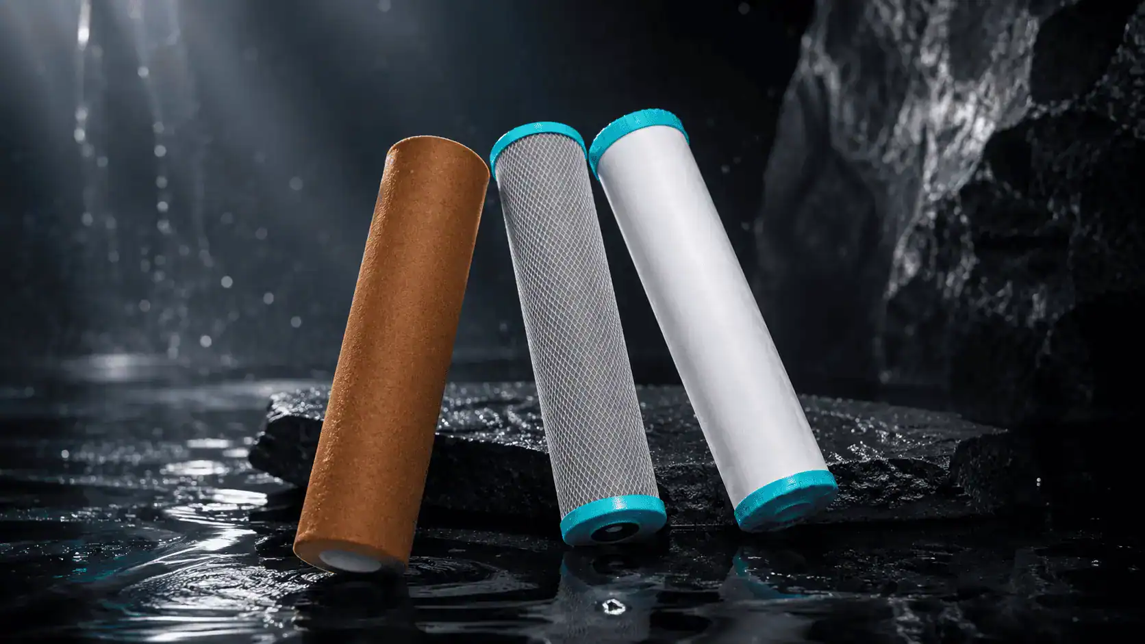 Whole home filtration replacement filters including sediment carbon and softener cartridges