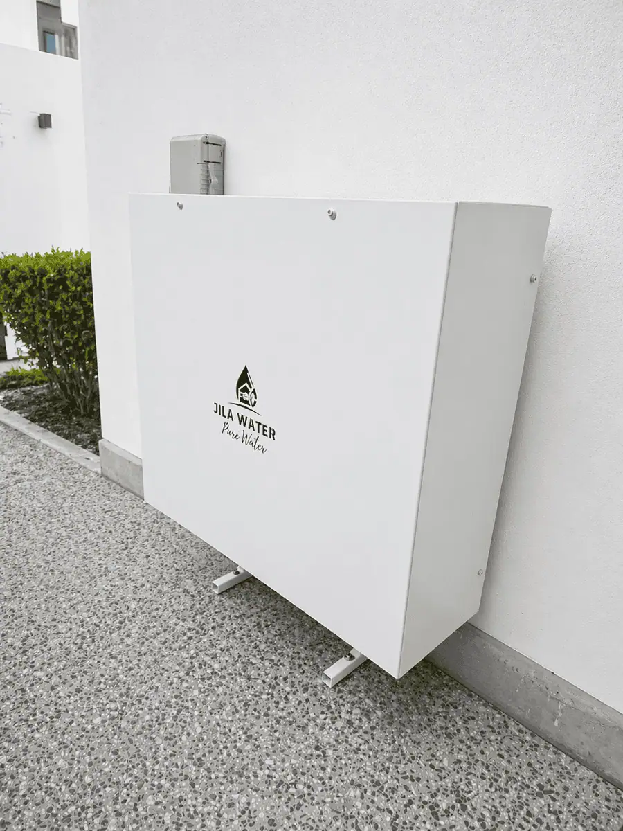 Jila Water premium colour matched complete home filtration housing for Brisbane homes
